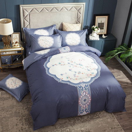 品臥家紡 220×240cm純棉大版花四件套，舒適與美學的完美結合